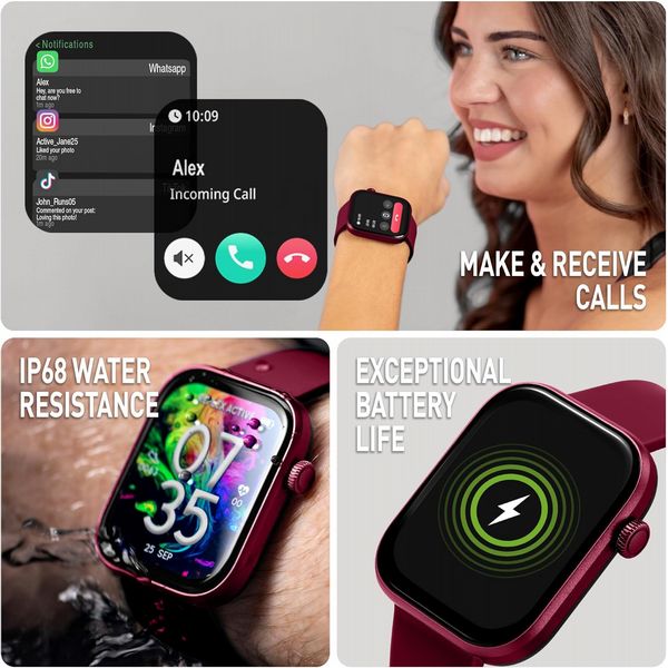 Reflex Active Spectra AMOLED Calling Smart Berry Strap Watch