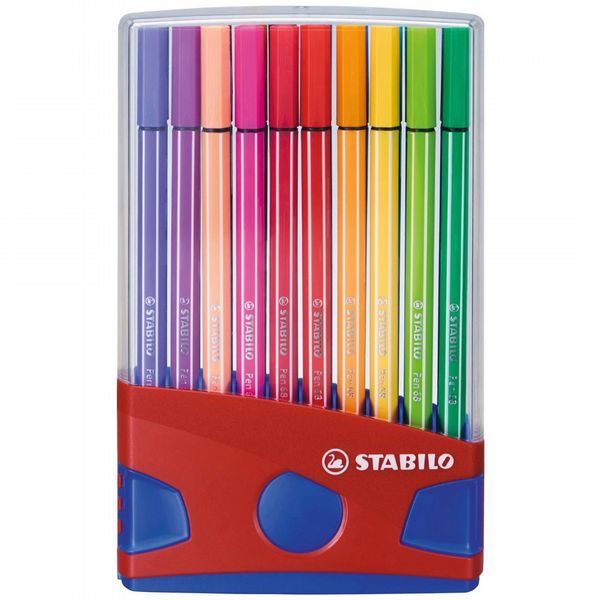 STABILO Pen 68 Fibre Tip Assorted Pens (20 Pack)