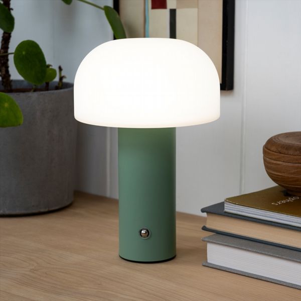 USB rechargeable mushroom touch lamp - Green