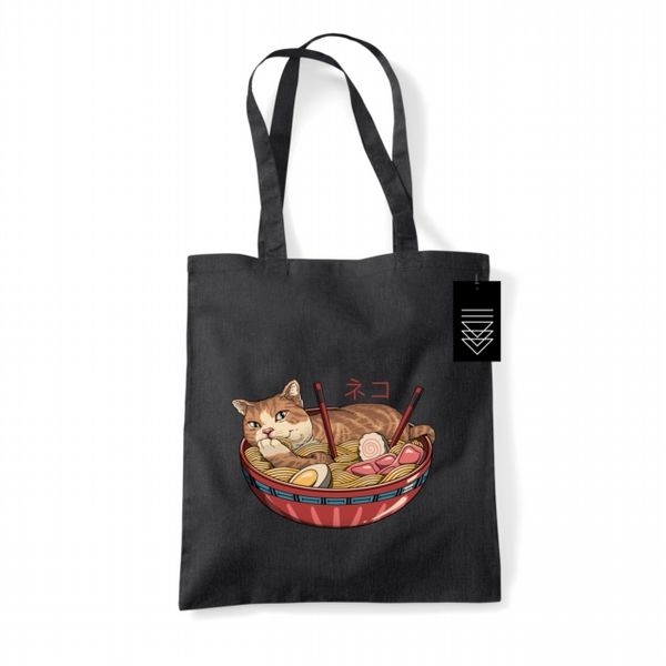 Vincent Trinidad (Neko Ramen Bowl) Black Tote Bag