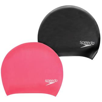 Speedo Long Hair Silicone Cap - Green - Size Adult